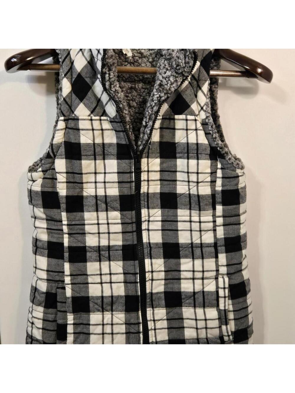 Maurices Reversible Plaid Full-Zip Vest with Sherpa Lining